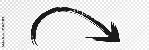 Arrows drawn with marker, carelessly drawn arrows in different directions. Set of curved arrows vector illustration png.