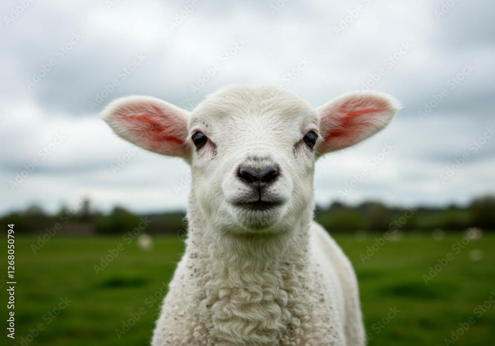 A newborn lamb nestled against its mother in a peaceful rural setting, embodying warmth and love. A newborn lamb nestled against its mother in a peaceful rural setting, embodying warmth and love.