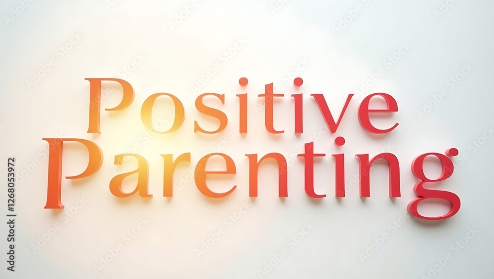 concept of positive parenting, striking typography design concept of positive parenting, striking typography design