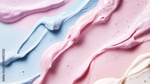 Colorful swirls of pastel paint creating a textured art piece on a canvas