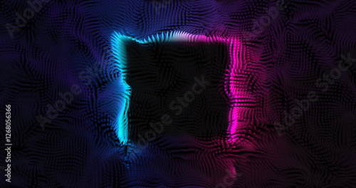 Colorful abstract texture created with Gradient flow and 3D structure imitate the movement of liquid or wind. Vibrant colors, volumetric waves and digital noise create a sense of depth and dynamics. I