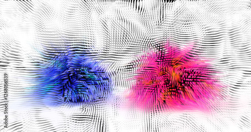 Colorful abstract texture created with Gradient flow and 3D structure imitate the movement of liquid or wind. Vibrant colors, volumetric waves and digital noise create a sense of depth and dynamics. I