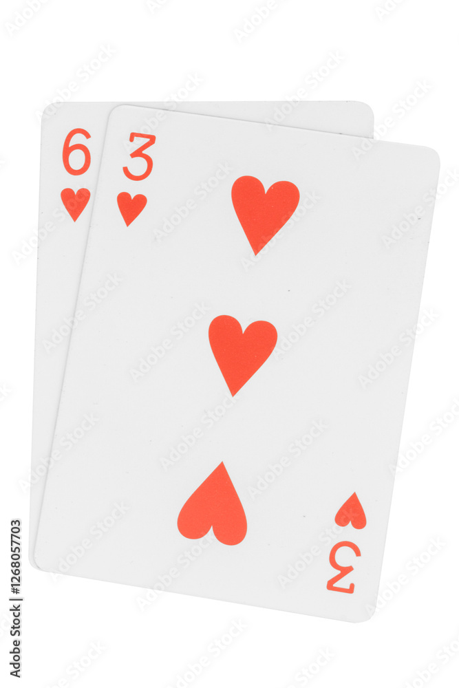 Fototapeta premium card gambling nine isolated on white background