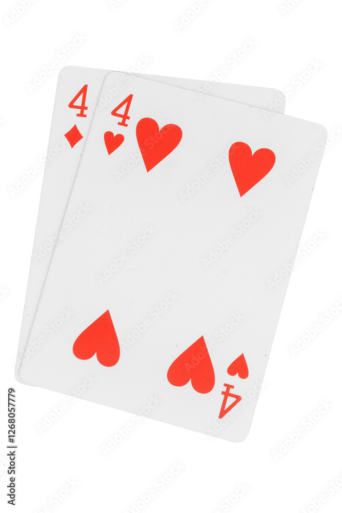 Obraz premium card gambling nine isolated on white background