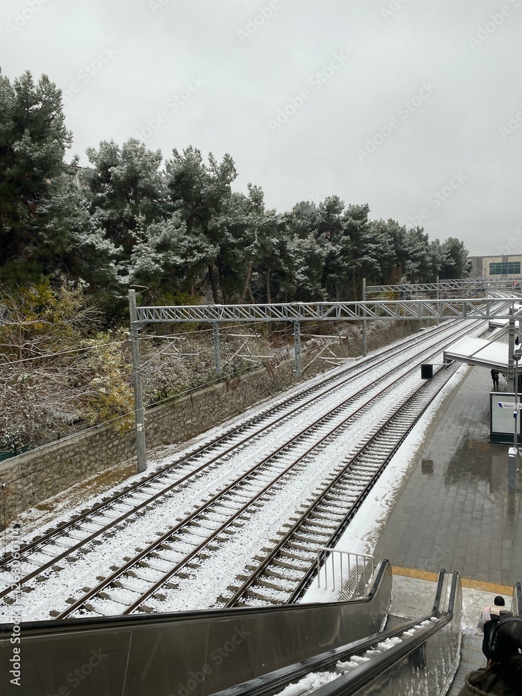 Naklejka premium Train track