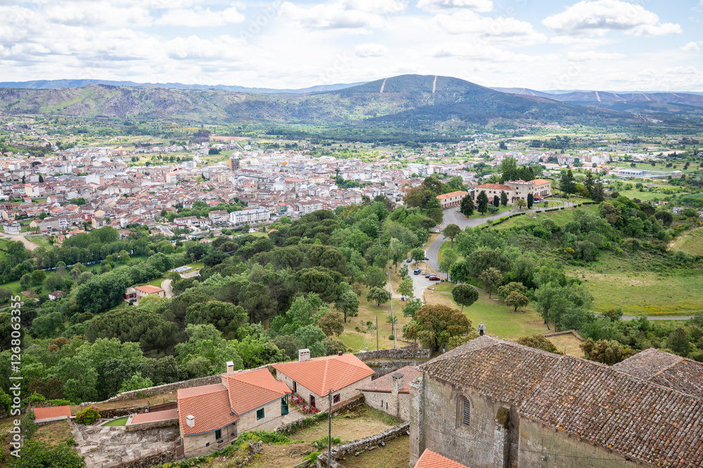 Obraz premium panoramic view of Verin city, province of Ourense, Galicia, Spain
