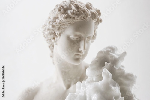 A woman holds a flower, possibly as a symbol of love or appreciation