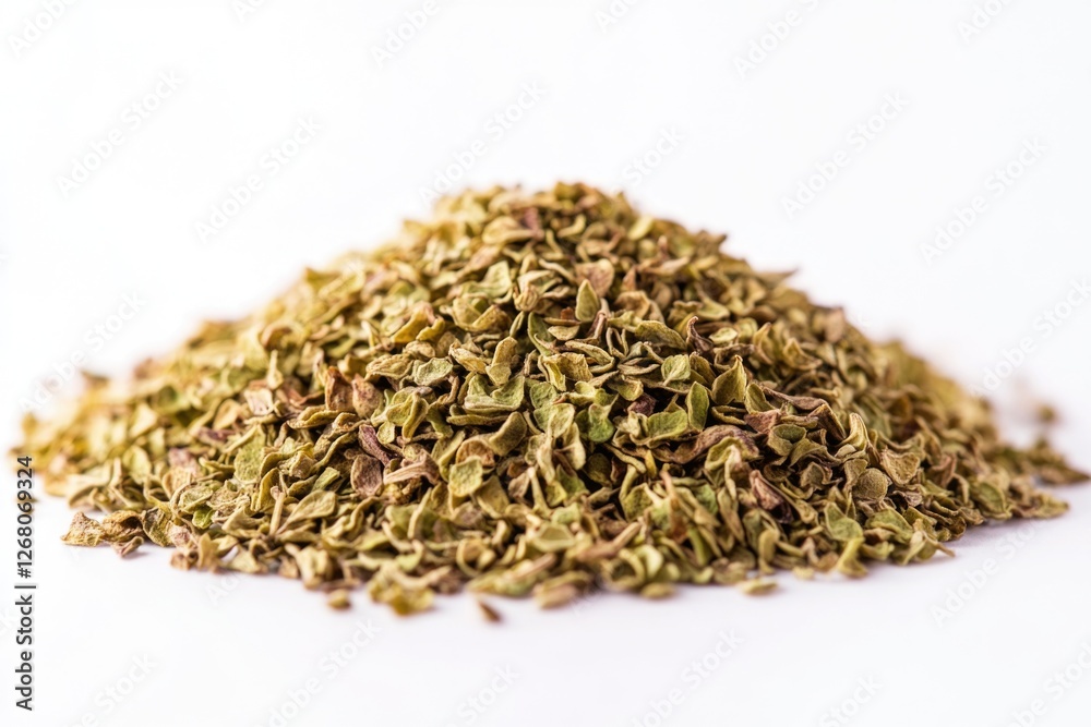 A collection of dried herbs arranged neatly on a white surface A collection of dried herbs arranged neatly on a white surface