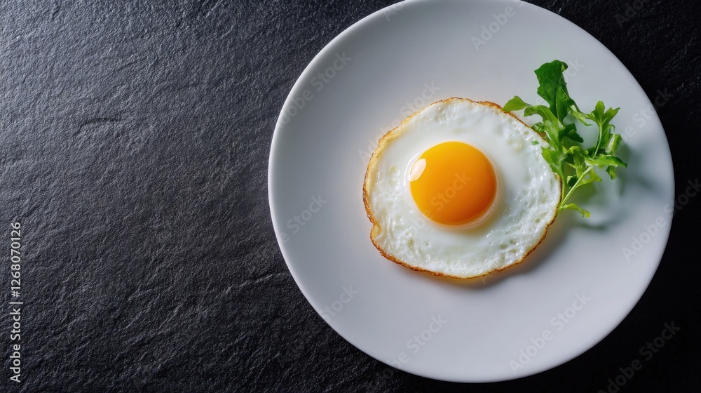 a fried egg on a plate