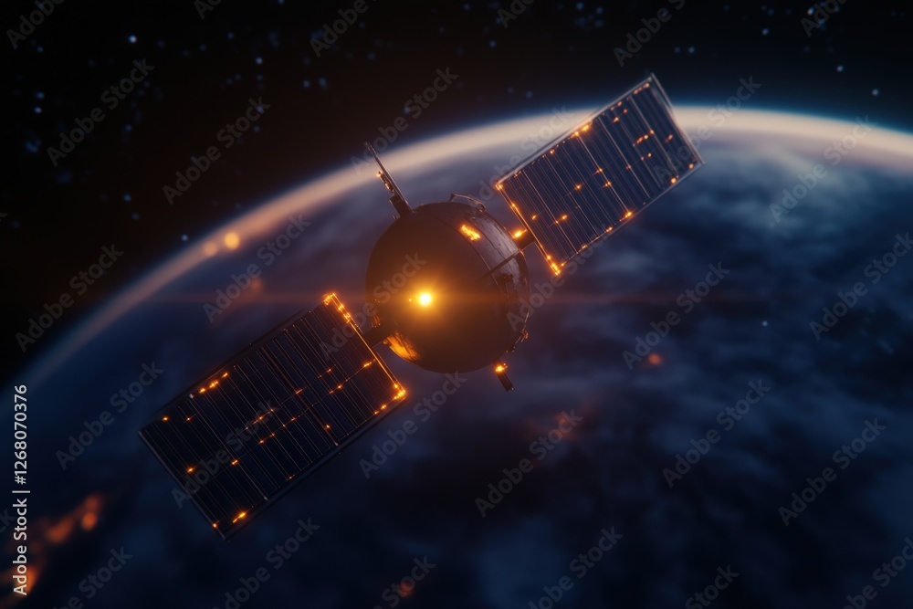 satellite in orbit around earth