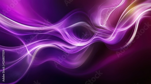 Wallpaper Mural Elegant Abstract Flowing Light Streaks on a Dark Purple Background Torontodigital.ca