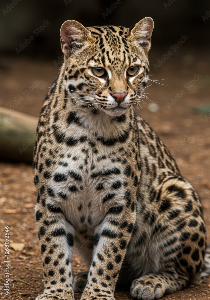 Fototapeta premium Leopard Cat in Southeast Asian Jungles