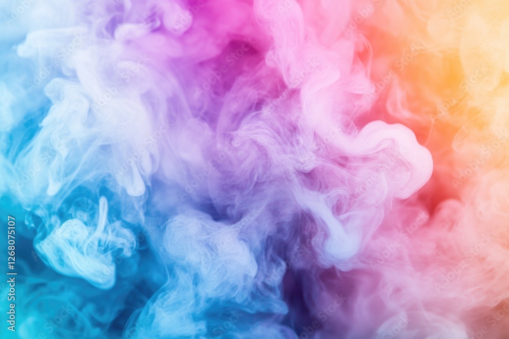 A close-up shot of a cloud of colorful smoke A close-up shot of a cloud of colorful smoke