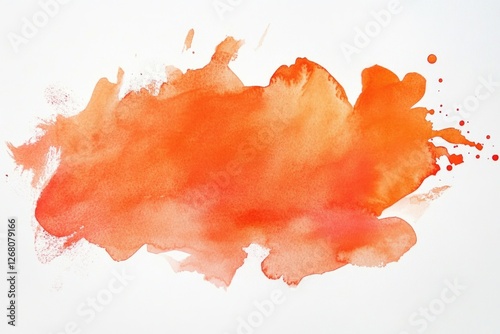A watercolor painting of a single brown spot on a white background, suitable for use in designs where minimalistic texture is needed
