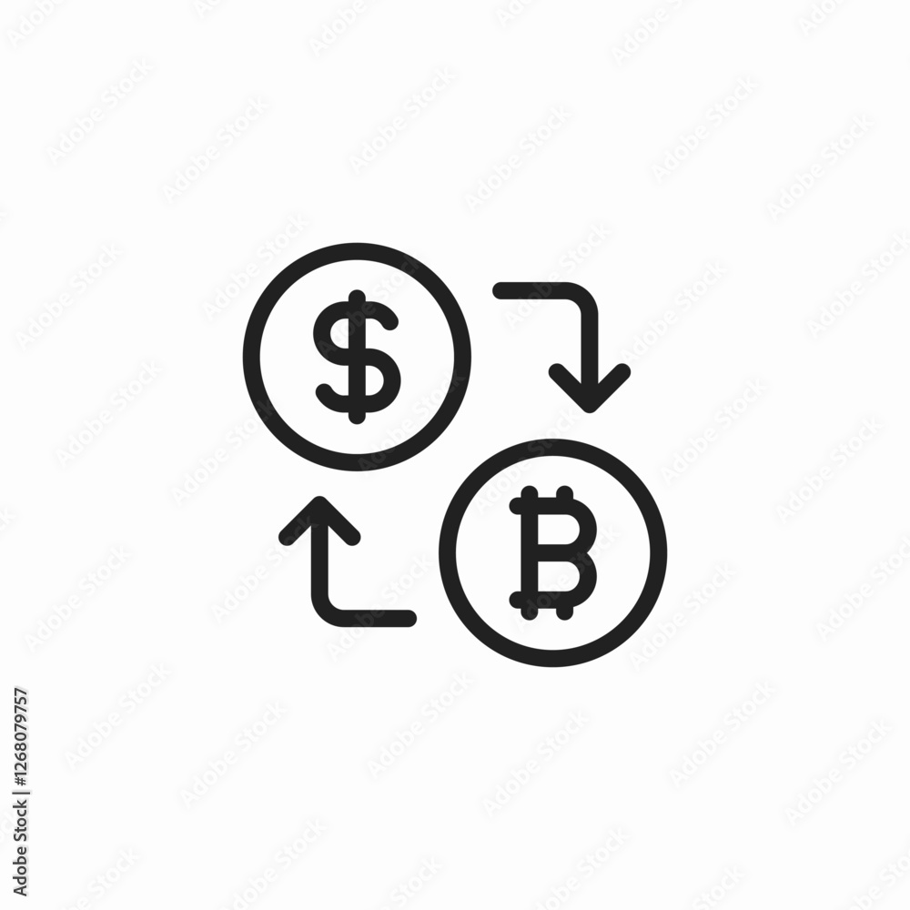 dollar bitcoin transfer icon sign vector dollar bitcoin transfer icon sign vector