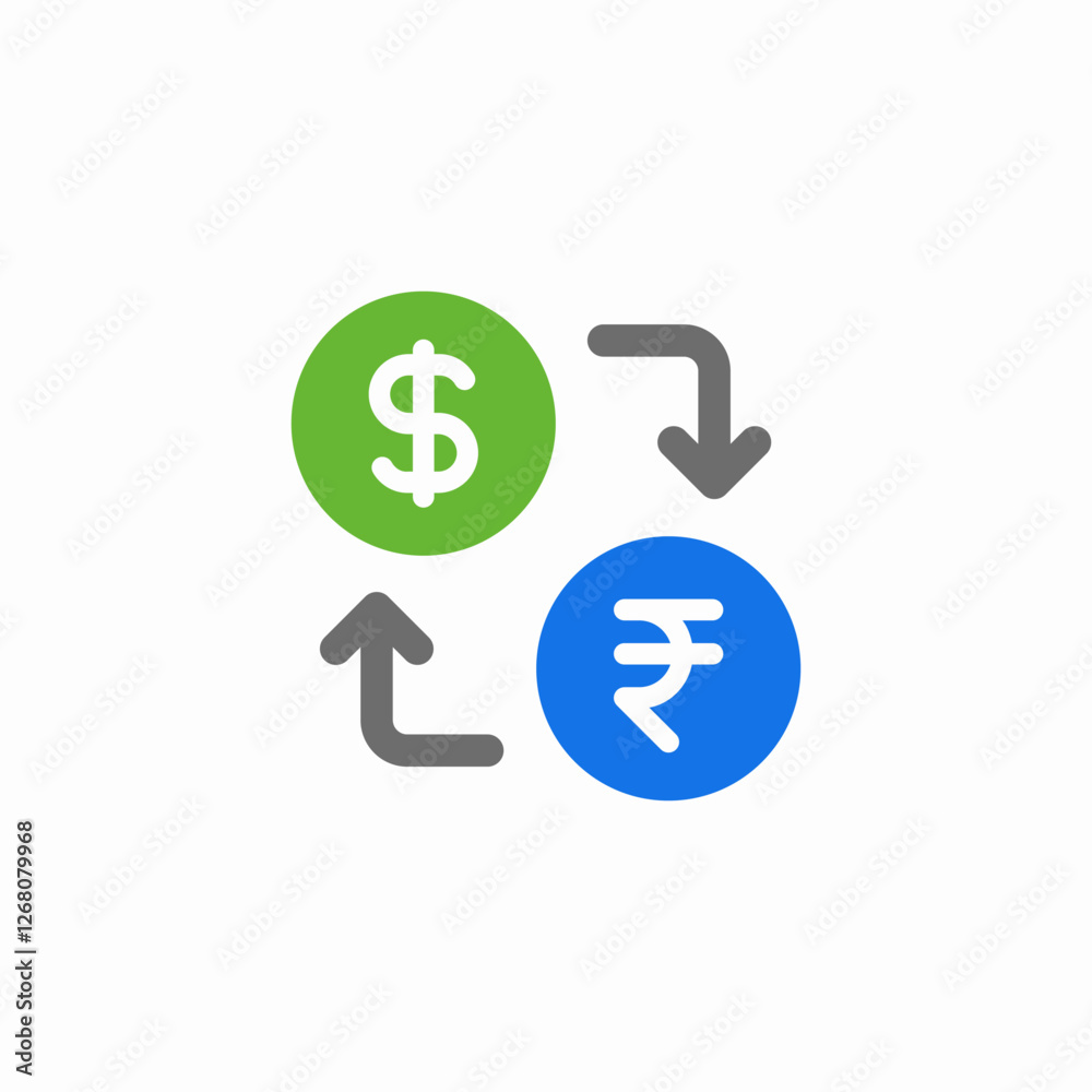 dollar indian rupee exchange icon sign vector dollar indian rupee exchange icon sign vector