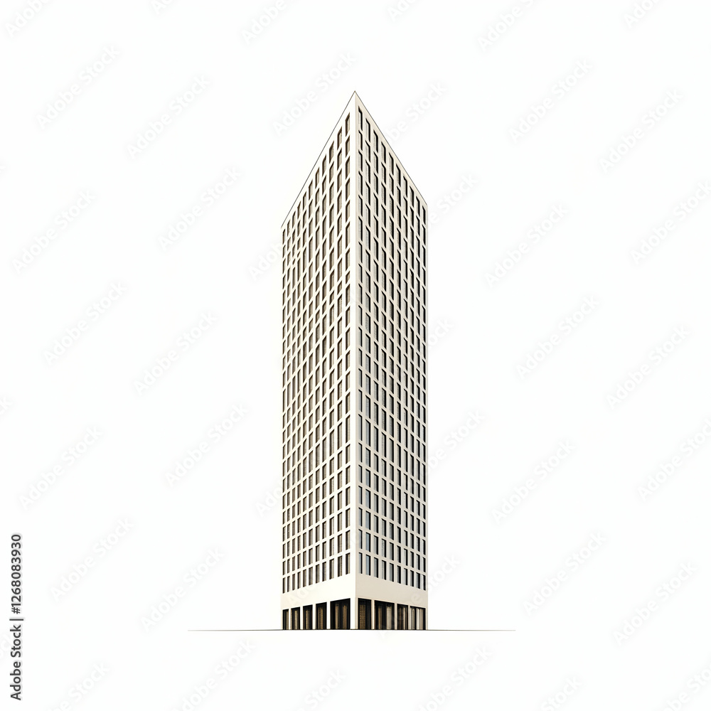 A modern skyscraper showcasing sleek lines and a minimalist design A modern skyscraper showcasing sleek lines and a minimalist design