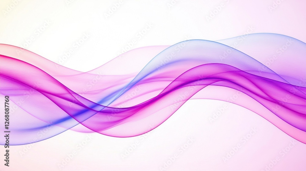 Fototapeta premium Abstract Gradient Background in Pink and Purple with Soft Flowing Wave Pattern