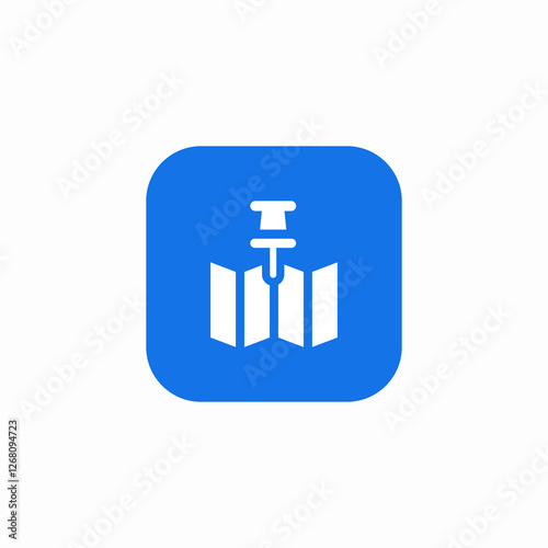 folded notes pin icon sign vector