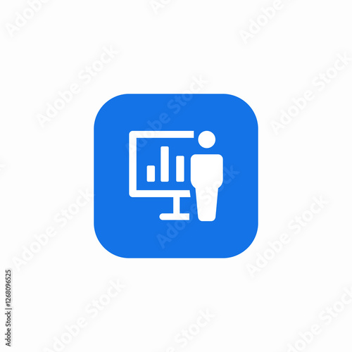 statistics staff board presentation icon sign vector