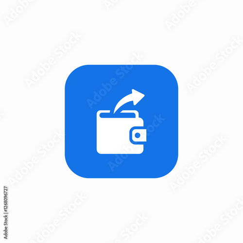 wallet forward icon sign vector