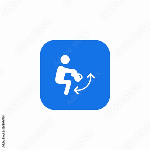 weight lifting exercise icon sign vector