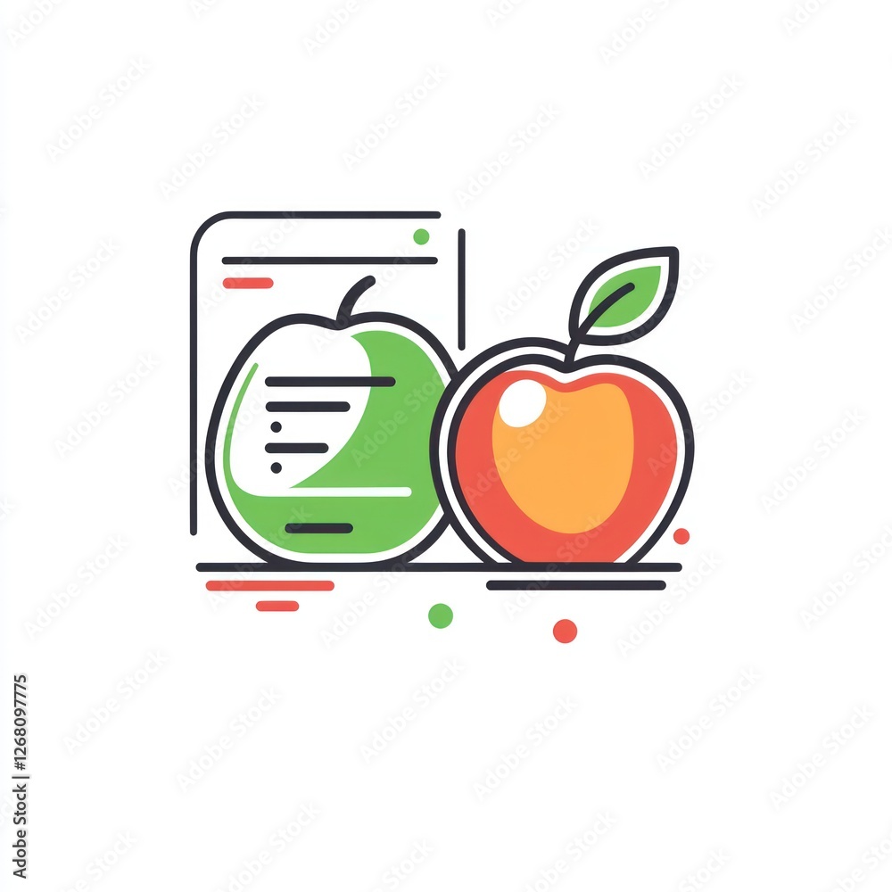 Healthy eating plan, apples, online recipe, website background, diet Healthy eating plan, apples, online recipe, website background, diet