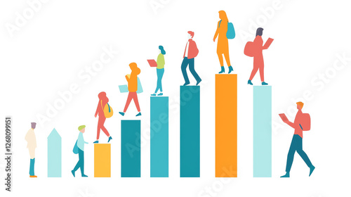 Bar chart displaying student enrollment trends over the past decade