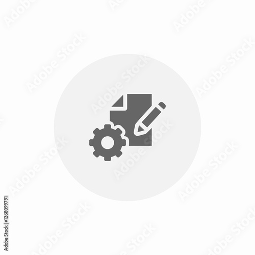 document settings icon sign vector