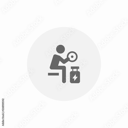 lifting muscle boost icon sign vector