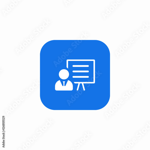 professional stand board presentation icon sign vector