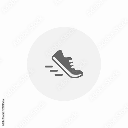 running sneakers icon sign vector