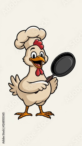 Cute Cheerful Chicken Chef Vector Illustration Generative aI