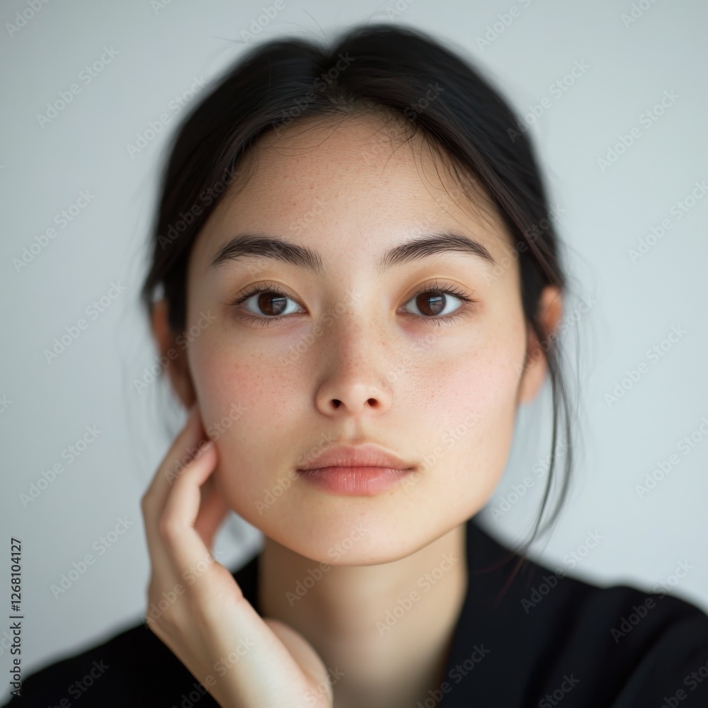 portrait of a young woman with natural beauty portrait of a young woman with natural beauty