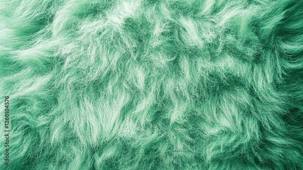 Obraz premium Green Watercolor Mohair Texture Background with Smooth and Fluffy Wool Fabric for Textiles and Design 