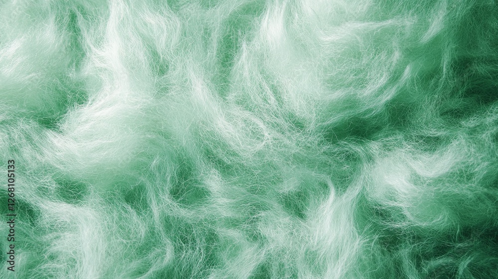 Fototapeta premium Green Watercolor Mohair Texture Background with Smooth and Fluffy Wool Fabric for Textiles and Design 