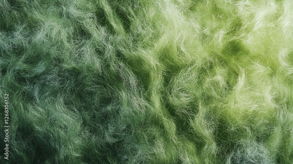 Fototapeta premium Green Watercolor Mohair Texture Background with Smooth and Fluffy Wool Fabric for Textiles and Design