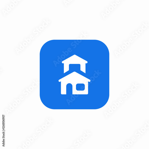 home extension icon sign vector