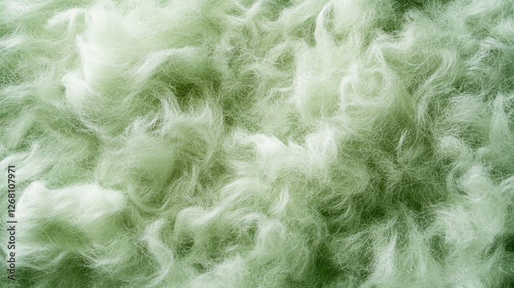Fototapeta premium Green Watercolor Mohair Texture Background with Smooth and Fluffy Wool Fabric for Textiles and Design 