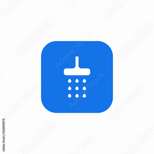water shower running icon sign vector