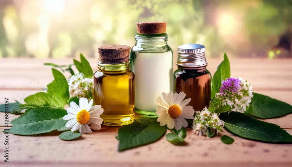 Herbal Treasures in Glass Jars Showcasing Natural Remedies and Gentle Aromas Herbal Treasures in Glass Jars Showcasing Natural Remedies and Gentle Aromas