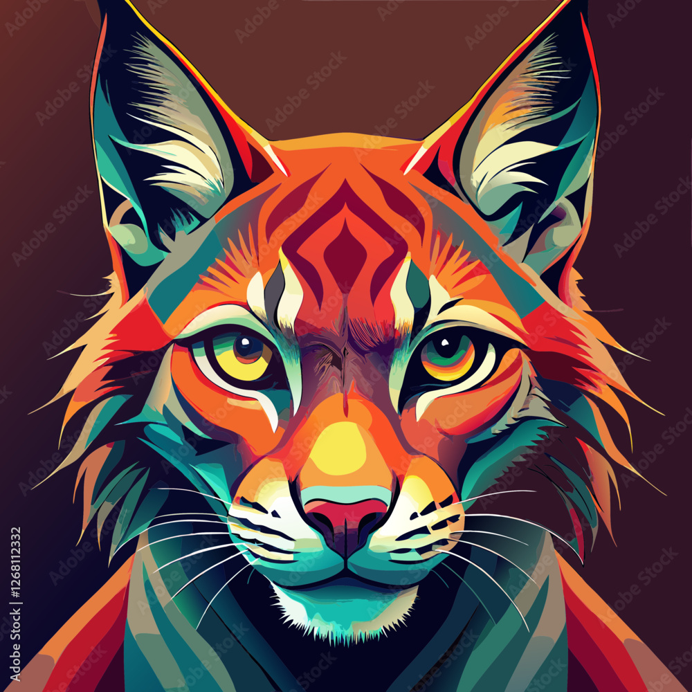 Obraz premium cat head vector