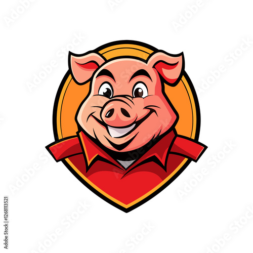 Pig Animal Vector Illustration – Cartoon, Clipart & Line Art Design on White Background, Pig animal vector clipart in cartoon, line art, and illustration style on a white background.