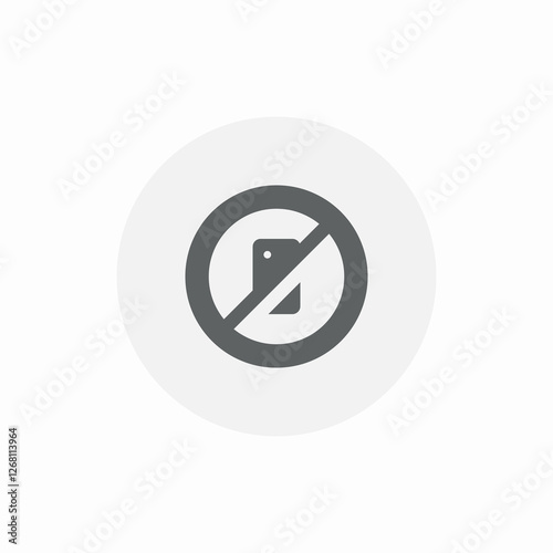 phones not allowed icon sign vector