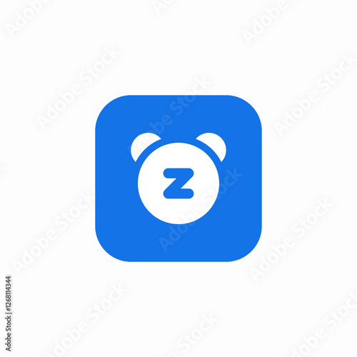 sleeping alarm icon sign vector