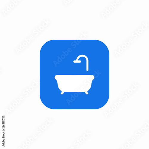 tub bath icon sign vector