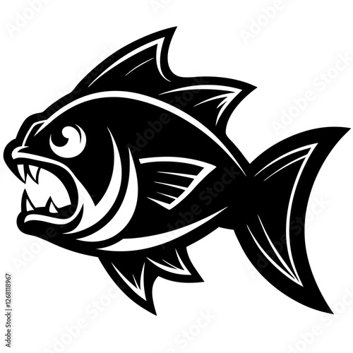 Neon Tetra Fish Vector Illustration – Cartoon, Clipart & Line Art Design on White Background, Neon tetra fish vector clipart in cartoon, line art, and illustration style on a white background.