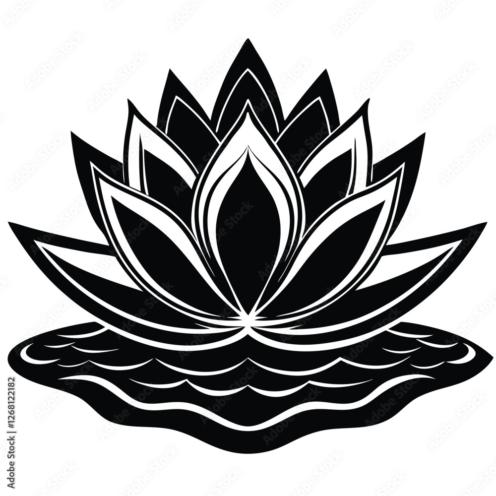 flower black and white abstract flower vector silhouette flower black and white abstract flower vector silhouette