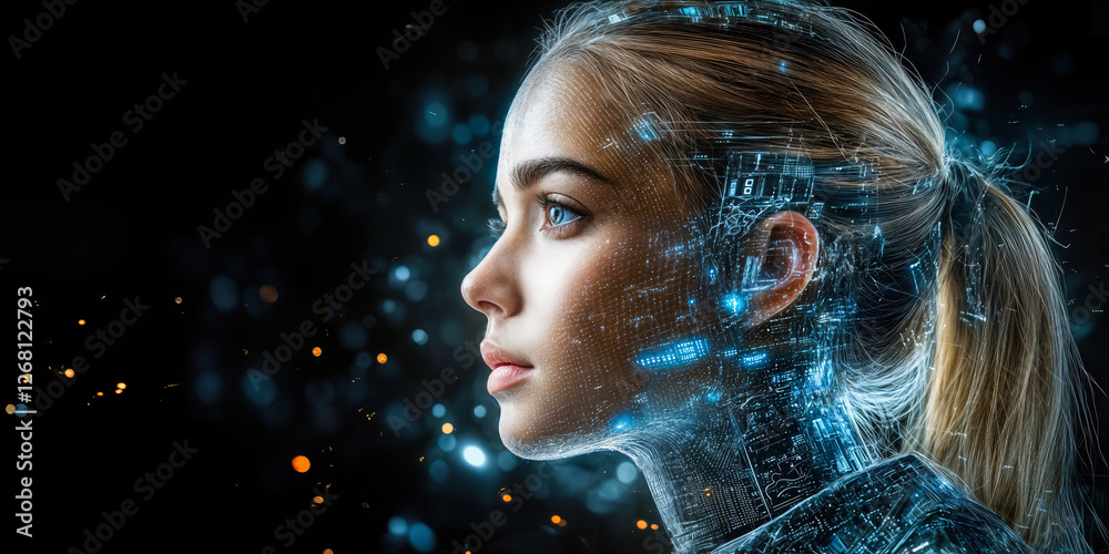 Futuristic AI Concept with Emotional Recognition and Intuitive Systems in Virtual Assistant Development Futuristic AI Concept with Emotional Recognition and Intuitive Systems in Virtual Assistant Development
