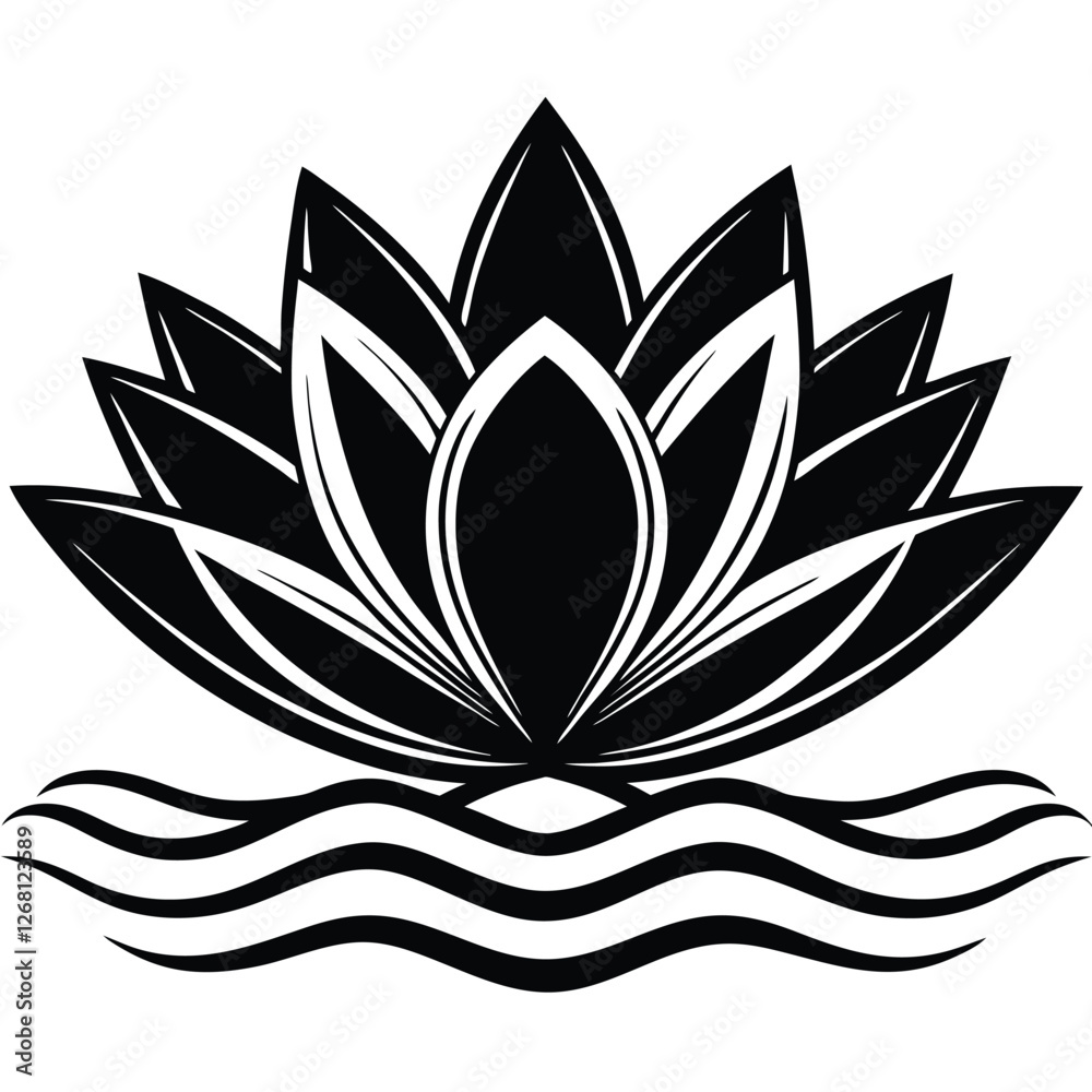 flower black and white abstract flower vector silhouette flower black and white abstract flower vector silhouette